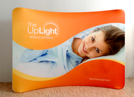 弧形展架快幕秀，熱轉(zhuǎn)印，數(shù)碼印花